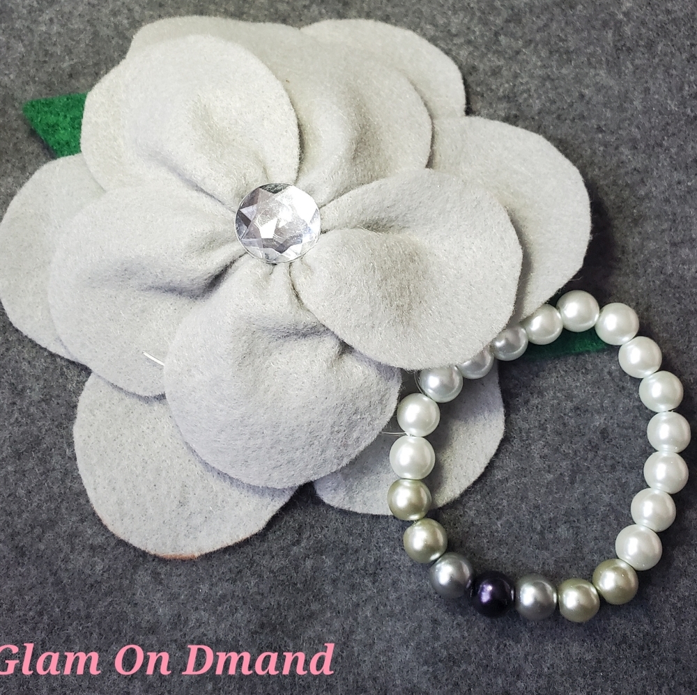 Handcrafted Corsages with pearl braclet